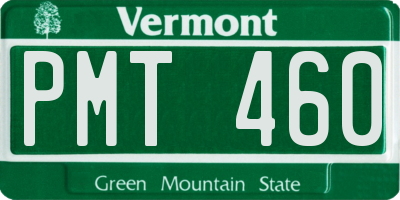 VT license plate PMT460