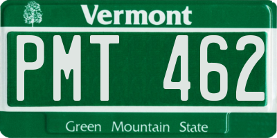 VT license plate PMT462