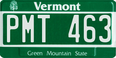 VT license plate PMT463
