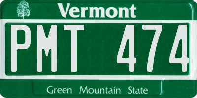 VT license plate PMT474