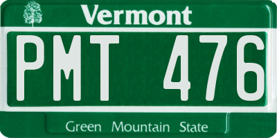 VT license plate PMT476