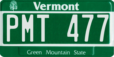 VT license plate PMT477