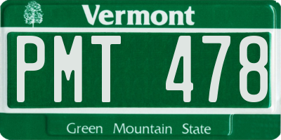 VT license plate PMT478