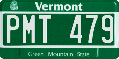 VT license plate PMT479