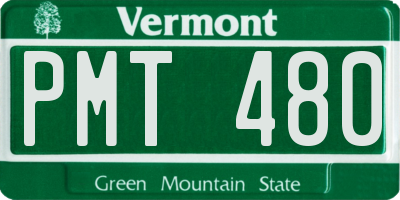VT license plate PMT480