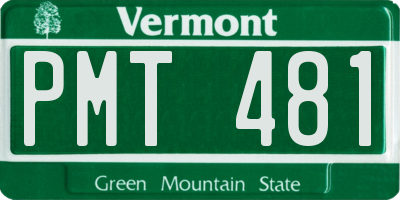 VT license plate PMT481