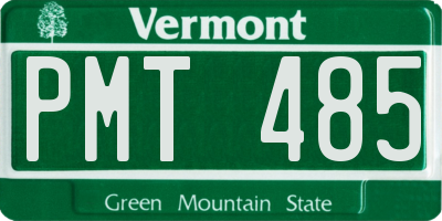 VT license plate PMT485