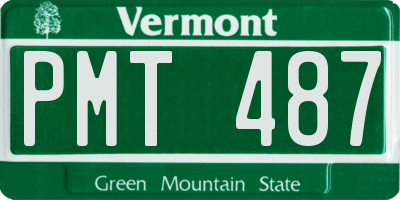 VT license plate PMT487