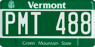 VT license plate PMT488