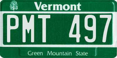 VT license plate PMT497