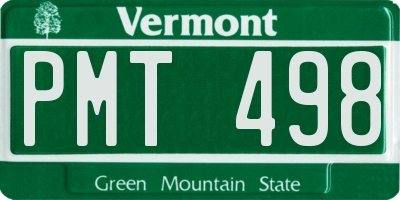 VT license plate PMT498