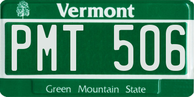 VT license plate PMT506