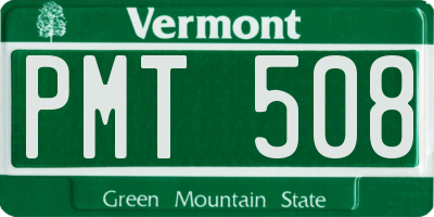 VT license plate PMT508