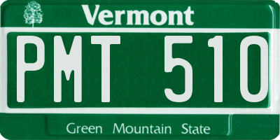 VT license plate PMT510