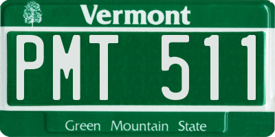 VT license plate PMT511