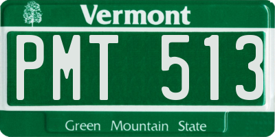 VT license plate PMT513
