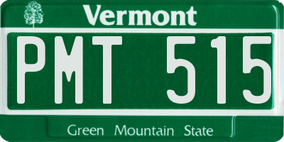 VT license plate PMT515