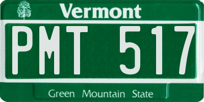 VT license plate PMT517