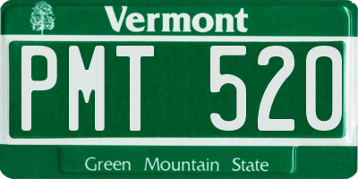 VT license plate PMT520