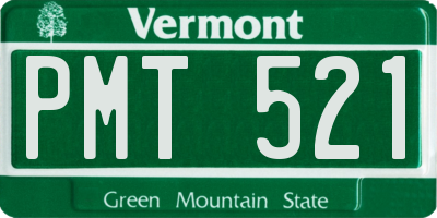 VT license plate PMT521