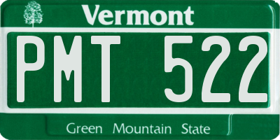 VT license plate PMT522