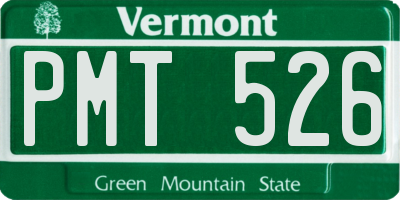 VT license plate PMT526