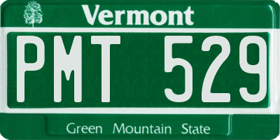 VT license plate PMT529
