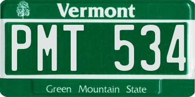 VT license plate PMT534