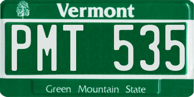 VT license plate PMT535