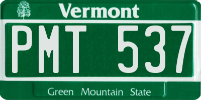 VT license plate PMT537