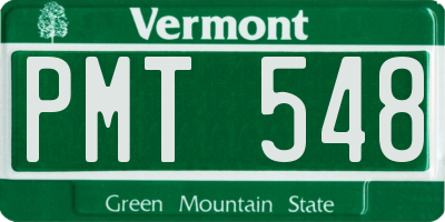 VT license plate PMT548