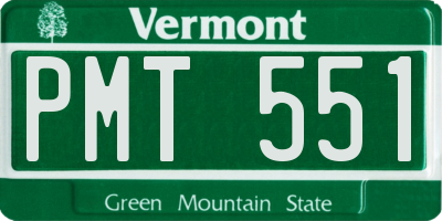 VT license plate PMT551