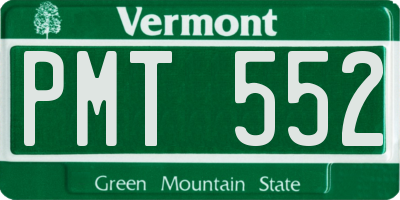 VT license plate PMT552