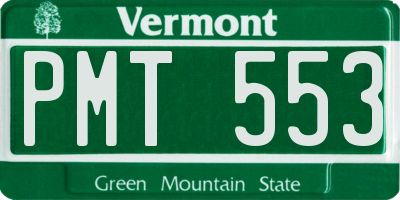 VT license plate PMT553