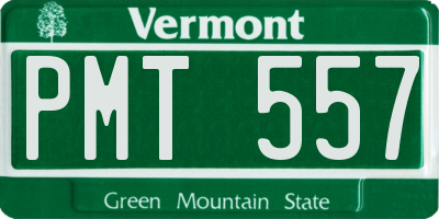 VT license plate PMT557