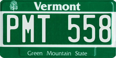 VT license plate PMT558
