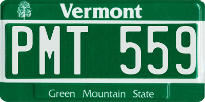 VT license plate PMT559