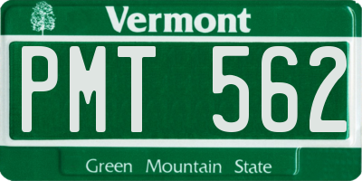 VT license plate PMT562
