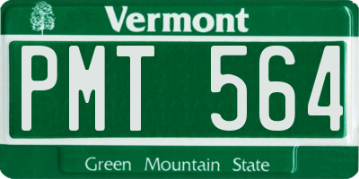 VT license plate PMT564