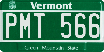 VT license plate PMT566