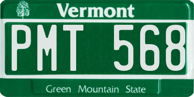 VT license plate PMT568