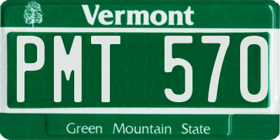 VT license plate PMT570