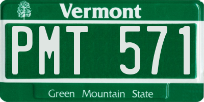 VT license plate PMT571
