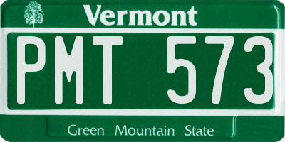 VT license plate PMT573