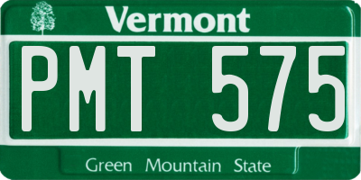 VT license plate PMT575