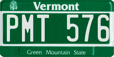 VT license plate PMT576