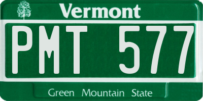VT license plate PMT577