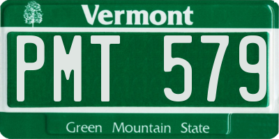 VT license plate PMT579