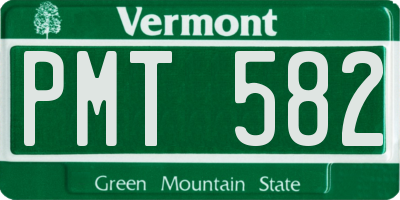 VT license plate PMT582