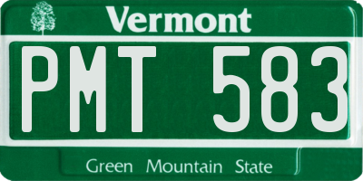 VT license plate PMT583